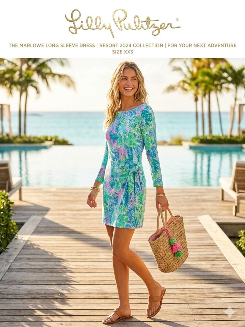 Lilly Pulitzer Marlowe Long Sleeve Boatneck T-Shirt Dress